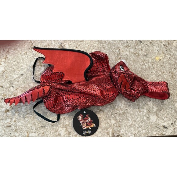 NWT Red Dragon Costume For Dog Or Cat Thrills & Chills Size SMALL Red Dragon, S - Picture 1 of 4